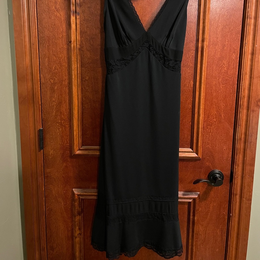 Express Black Dress with Black Lace Accents